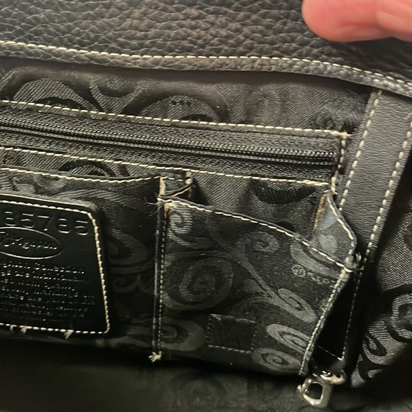 Brighton Pebbled Brown & Black  Leather Purse - Picture 8 of 10